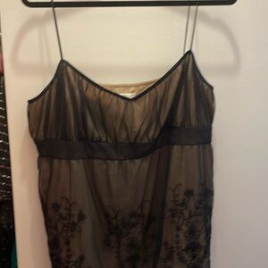 Sexy black sheer with underlay spaghetti, straps and Taylor loft size 16